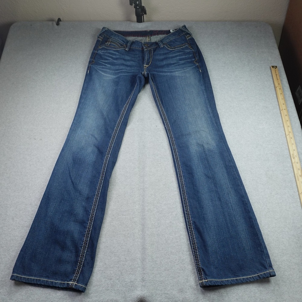 Ariat Jeans Women 31R Blue Ruby Western Bootcut Low Rise Denim